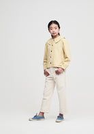 Main Story Kid's Barrel Leg Twisted Seam Denim Jean Ecru Ivory NEW Bien Bien