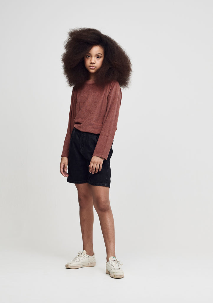 Main Story Kid's Organic Cotton Denim Short Black New | BIEN BIEN bienbienshop.com