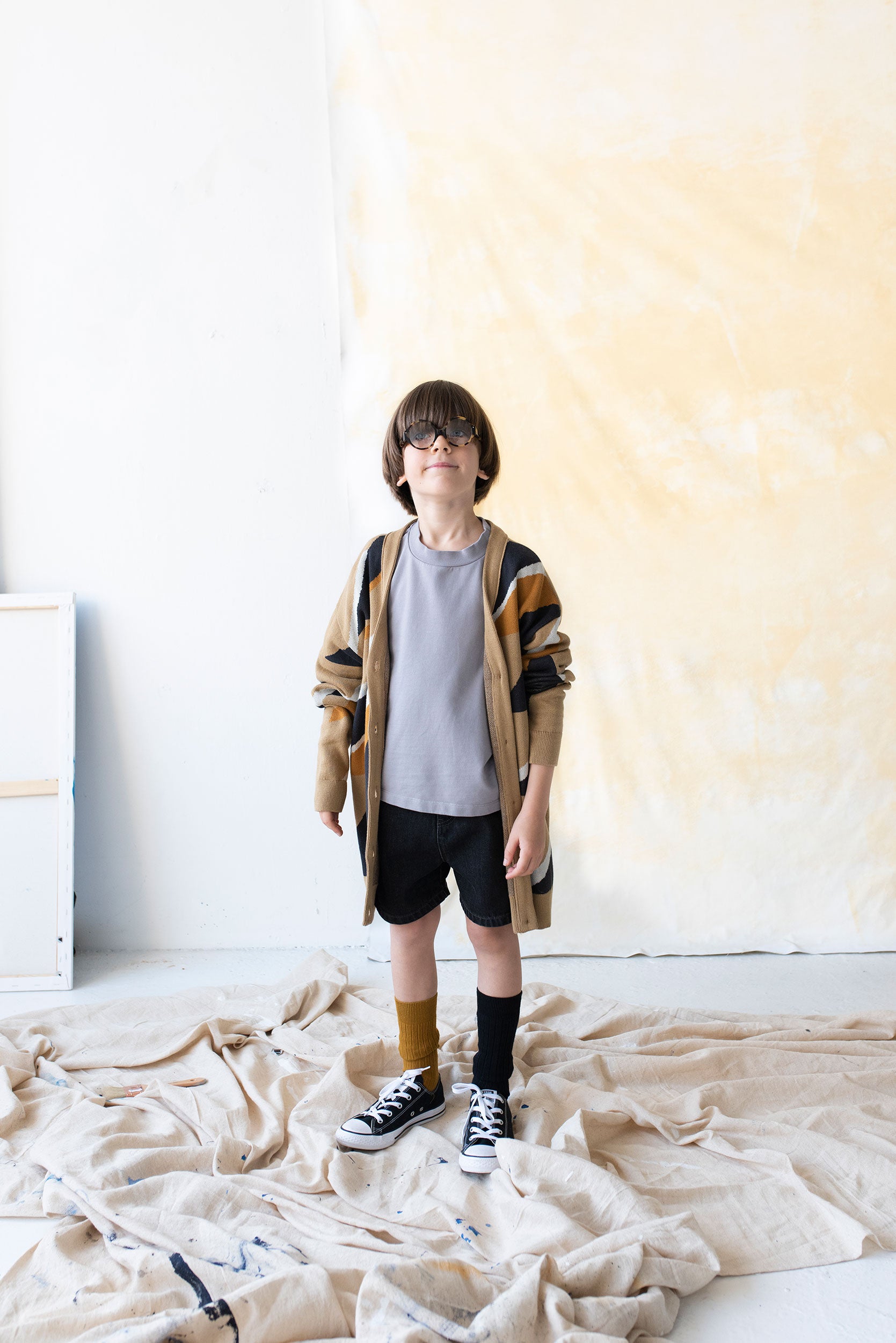 Main Story Kid's Organic Cotton Denim Short Black New | BIEN BIEN bienbienshop.com