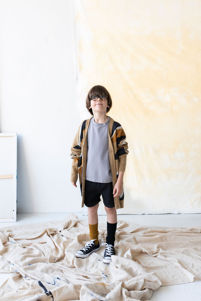 Main Story Kid's Organic Cotton Denim Short Black New | BIEN BIEN bienbienshop.com