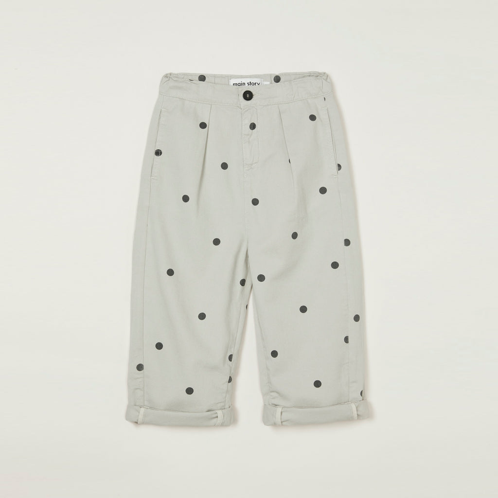 NEW Main Story Kid's Barrel Trouser Silver Birch Dot Pant | BIEN BIEN bienbienshop.com
