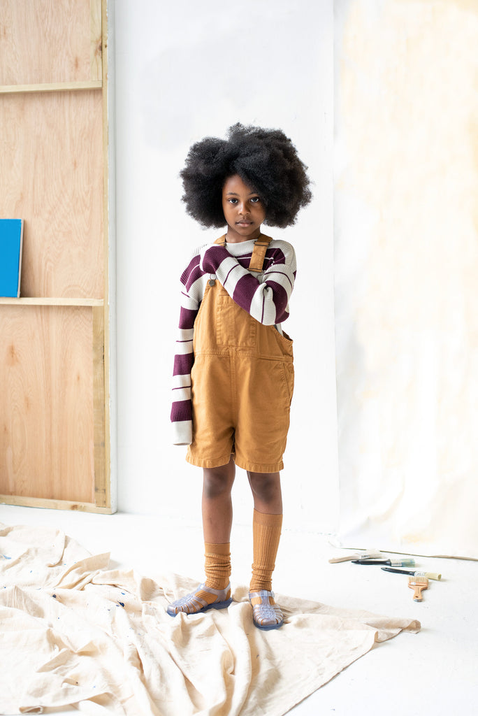 Main Story Kid's Slouchy Shortall Dungaree Cinnamon New | BIENBIEN