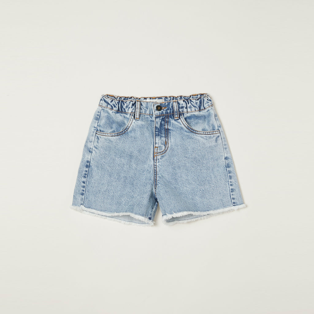 NEW Main Story Kid's Denim Cut-Off Shorts Stonewashed Fadeout | BIEN BIEN bienbienshop.com