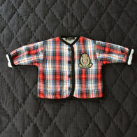 SALE Bonjour Reversible Baby & Kids Jacket Red Tartan Ivory Shearling | BIEN BIEN bienbienshop.com