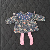 SALE Bonjour Hand Smocked Big Collar Baby & Kids Blouse Indigo Flowers | BIEN BIEN bienbienshop.com