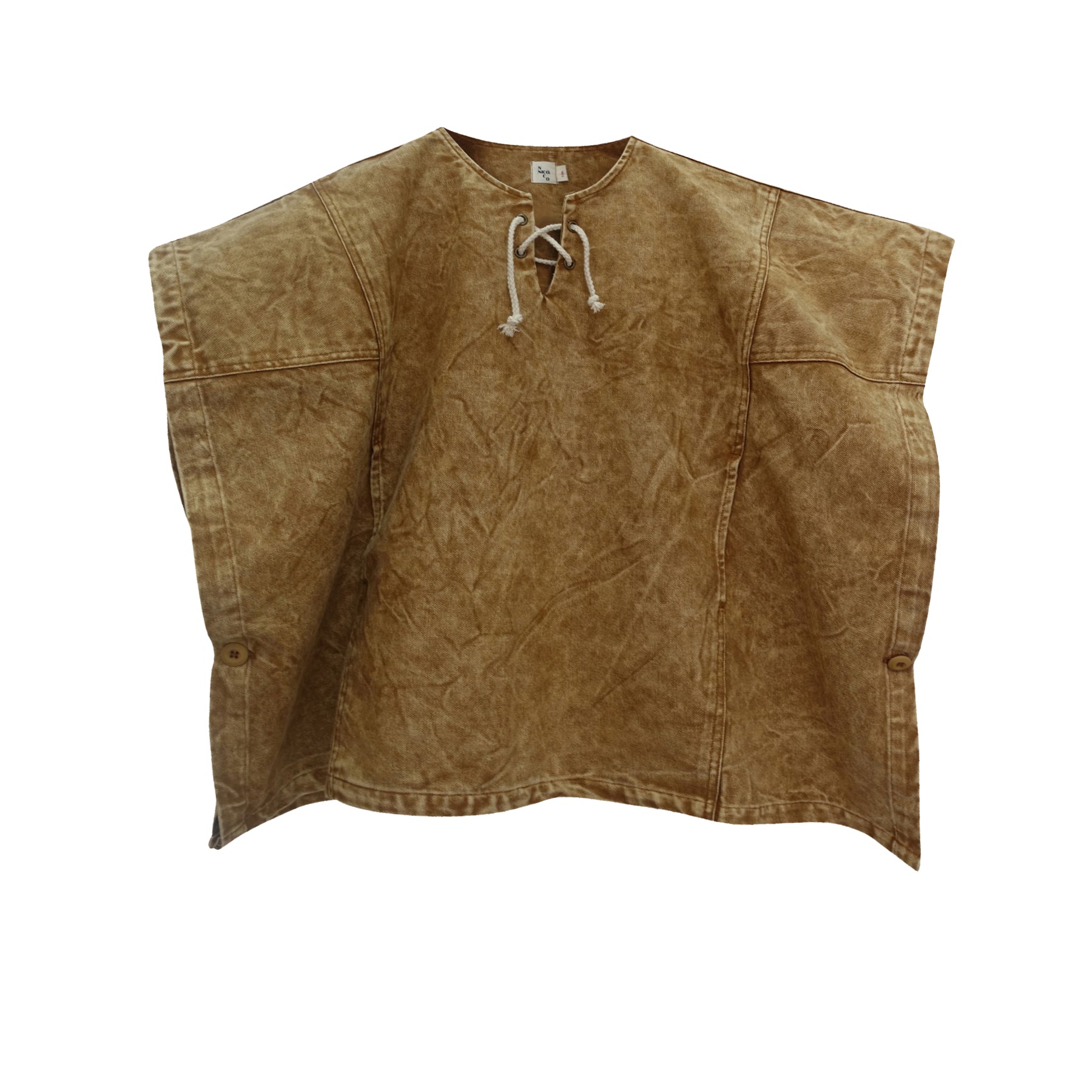 NEW Nico Nico Walker Kid's Canvas Poncho Camel | BIEN BIEN