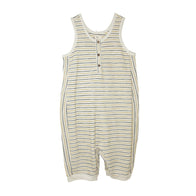 Nico Nico Hamilton Kid's Terry Sleeveless Romper Soy Natural Stripe | BIEN BIEN www.bienbienshop.com