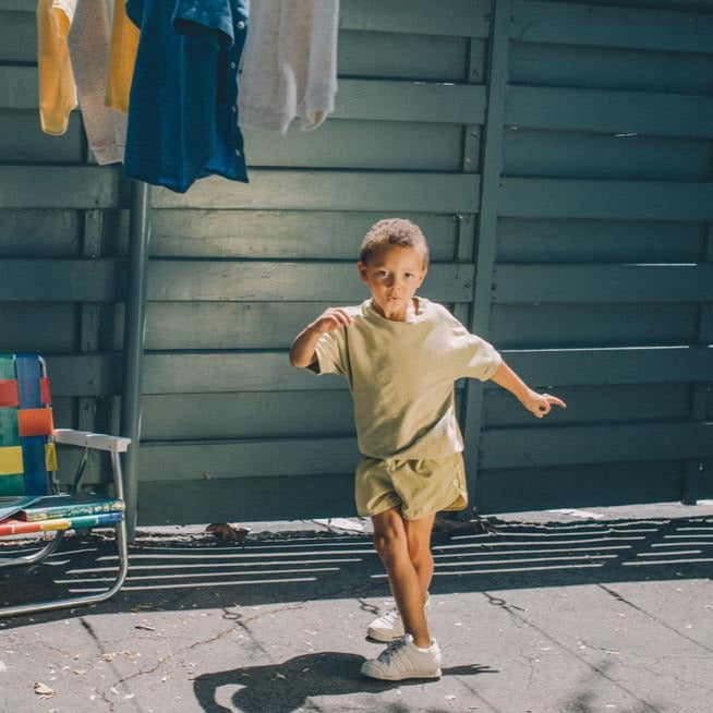 NEW Nico Nico Zeb Kid's Runner Short Gold Nylon | BIEN BIEN