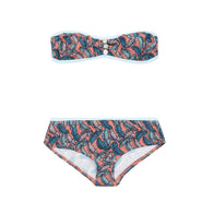 Pacific Rainbow Marina Kid's Bikini Swimsuit Pink Leaf SPF 50 | BIEN BIEN bienbienshop.com