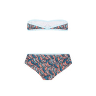 Pacific Rainbow Marina Kid's Bikini Swimsuit Pink Leaf SPF 50 | BIEN BIEN bienbienshop.com