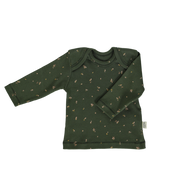 Poudre Organic Begonia Baby Long Sleeve Tee Fleurs Green | BIEN BIEN