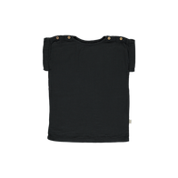 Poudre Organic Lin Kid's Boxy Cut Blouse Pirate Black | BIEN BIEN