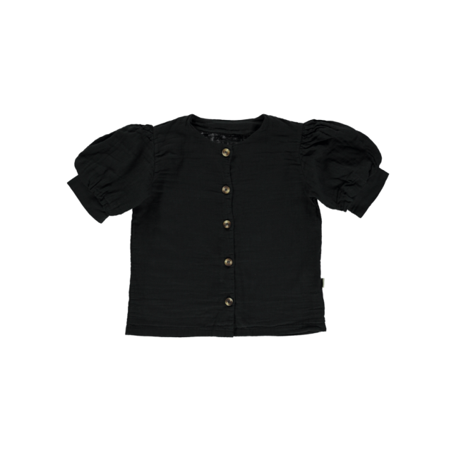 Poudre Organic Poire Kid's Gauze Blouse Pirate Black | BIEN BIEN