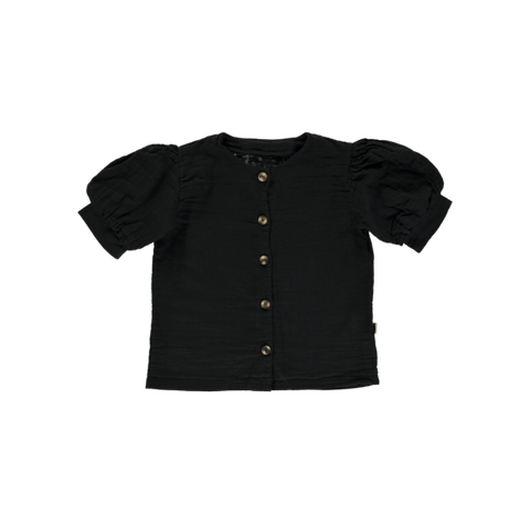 Poudre Organic Poire Kid's Gauze Blouse Pirate Black | BIEN BIEN