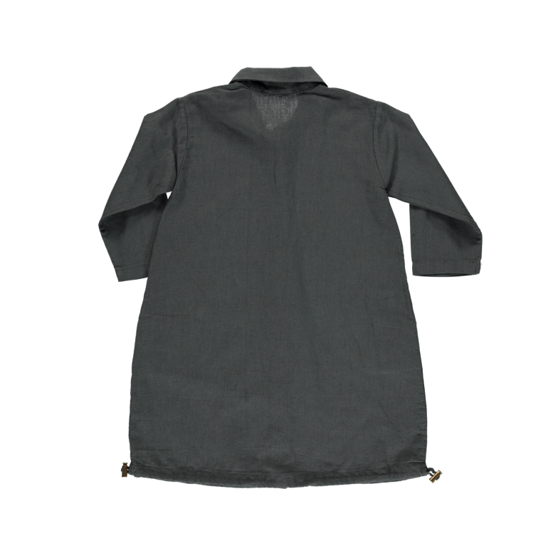 Poudre Organic Pineapple Kid's Linen/Organic Cotton Jacket Black | BIEN BIEN bienbienshop.com