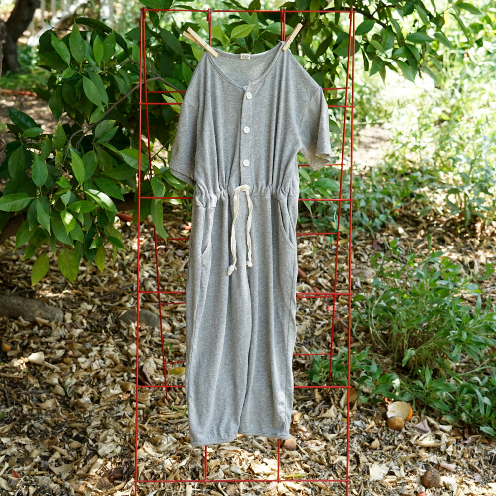 NEW from Korea - Amore Marlang Kid's Short Sleeve Jumpsuit Gray | BIEN BIEN