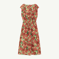 The Animals Observatory Marten Kid's Dress Rose Print Yellow Flowers | BIEN BIEN bienbienshop.com