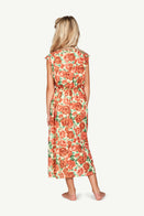 The Animals Observatory Marten Kid's Dress Rose Print Yellow Flowers | BIEN BIEN bienbienshop.com
