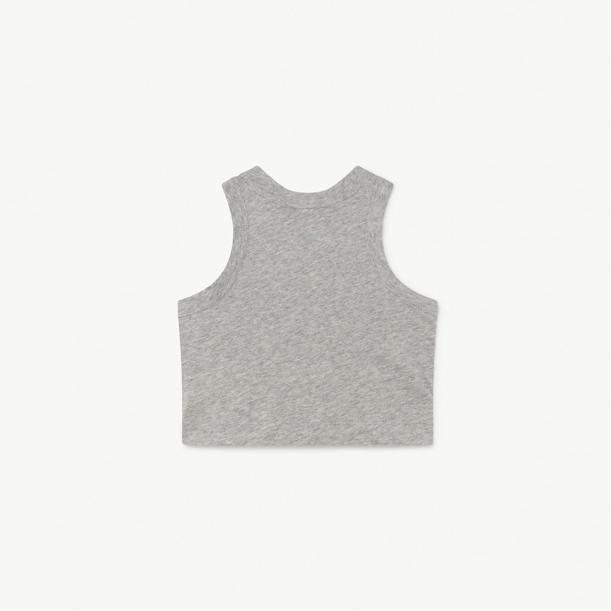 The Animals Observatory Frog Baby Sleeveless Tee Heather Grey Tiger