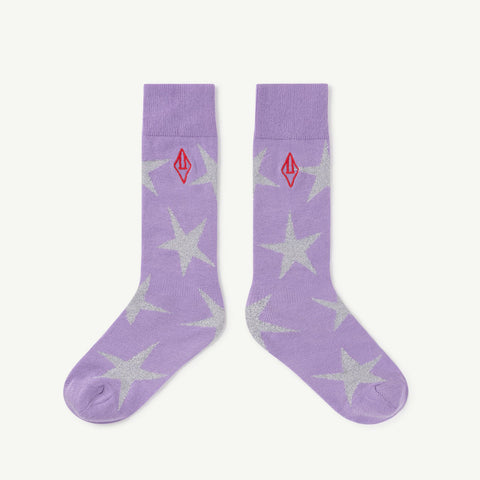 NEW The Animals Observatory Snail Kids Socks Lavender Star | BIEN BIEN bienbienshop.com