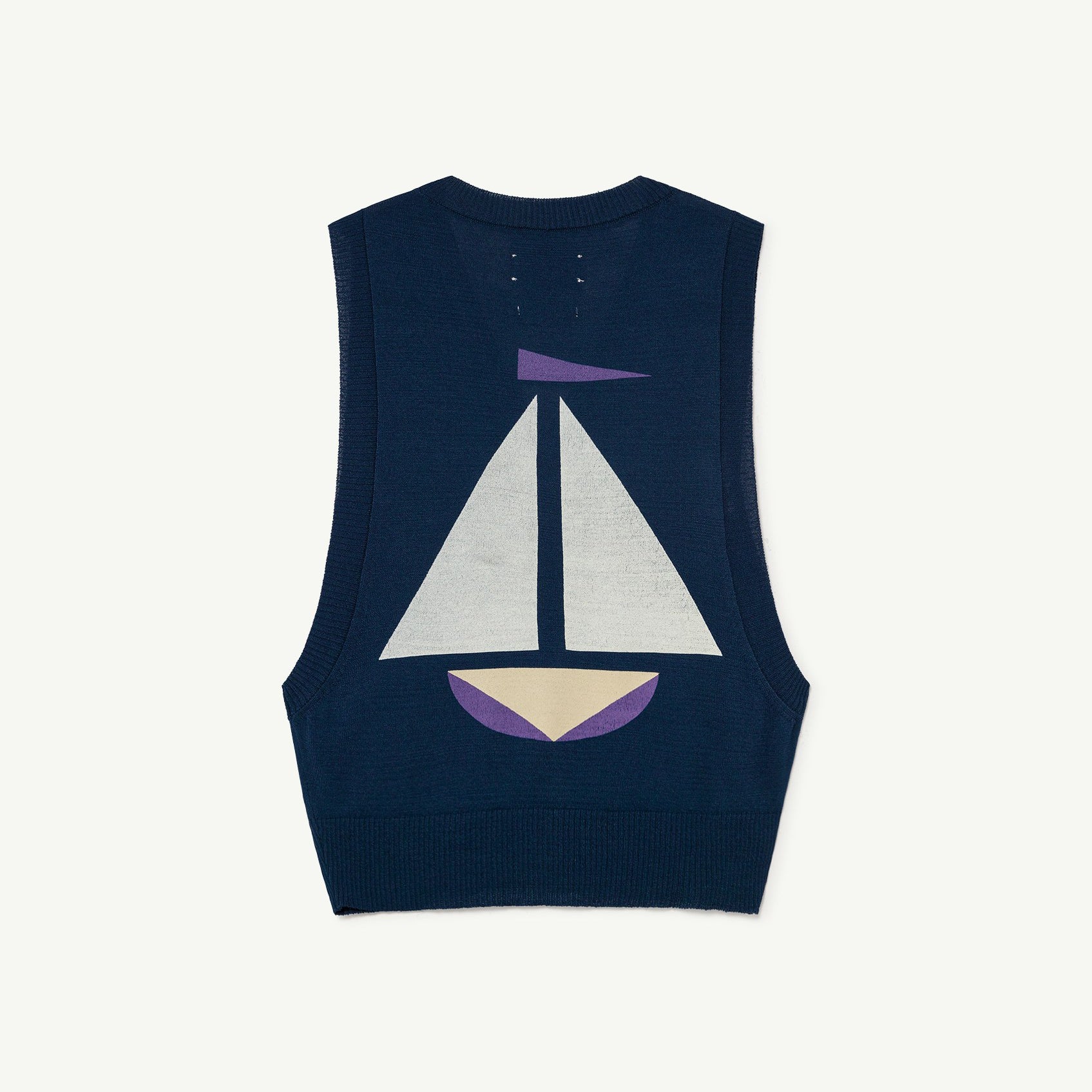 NEW The Animals Observatory Parrot Kid's Sweater Vest Navy | BIEN BIEN bienbienshop.com