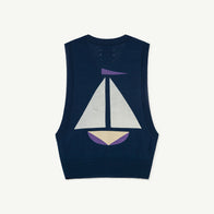 NEW The Animals Observatory Parrot Kid's Sweater Vest Navy | BIEN BIEN bienbienshop.com