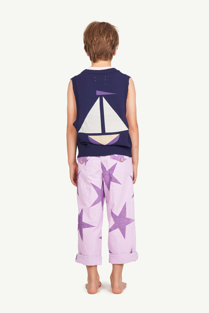 NEW The Animals Observatory Parrot Kid's Sweater Vest Navy | BIEN BIEN bienbienshop.com