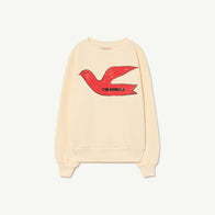 The Animals Observatory Bear Kid's Sweatshirt Off-White Red Bird | BIEN BIEN bienbienshop.com