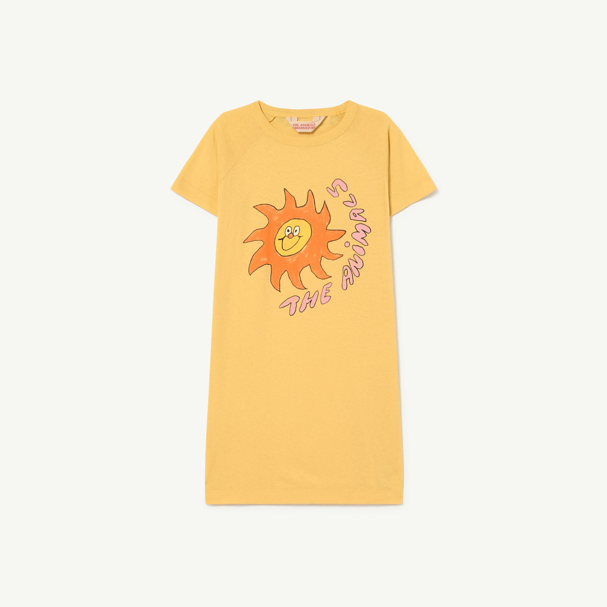 The Animals Observatory Gorilla Kid's T-Shirt Dress Yellow Sun | BIEN BIEN bienbienshop.com