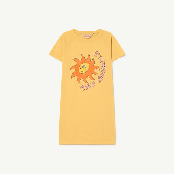 the animals observatory dress　2Y The Animals Observatory Gorilla Kid's T-Shirt Dress Yellow