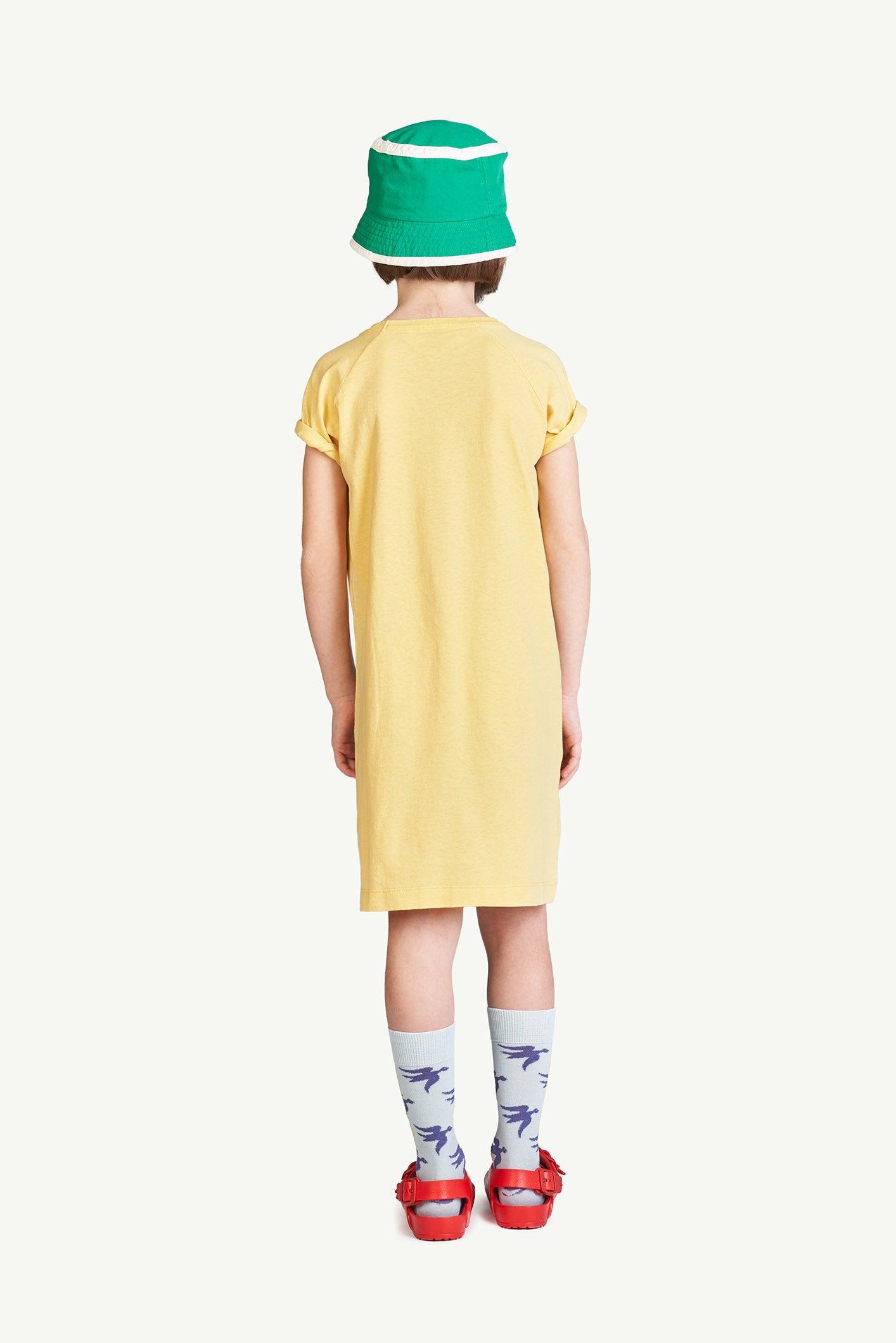 The Animals Observatory Gorilla Kid's T-Shirt Dress Yellow Sun | BIEN BIEN bienbienshop.com