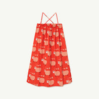 The Animals Observatory Jellyfish Kid's Sun Dress Red Sheep | BIEN BIEN bienbienshop.com