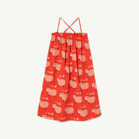 The Animals Observatory Jellyfish Kid's Sun Dress Red Sheep | BIEN BIEN bienbienshop.com
