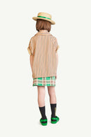 The Animals Observatory Magpie Kid's Pajama Shirt & Shorts Set Stripe | BIEN BIEN bienbienshop.com