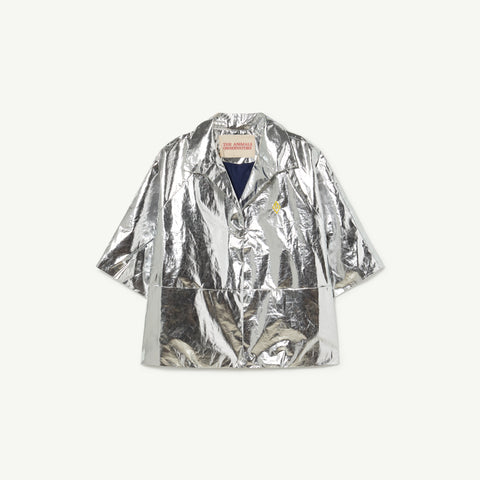 The Animals Observatory Lion Kid's Jacket Shiny Silver | BIEN BIEN bienbienshop