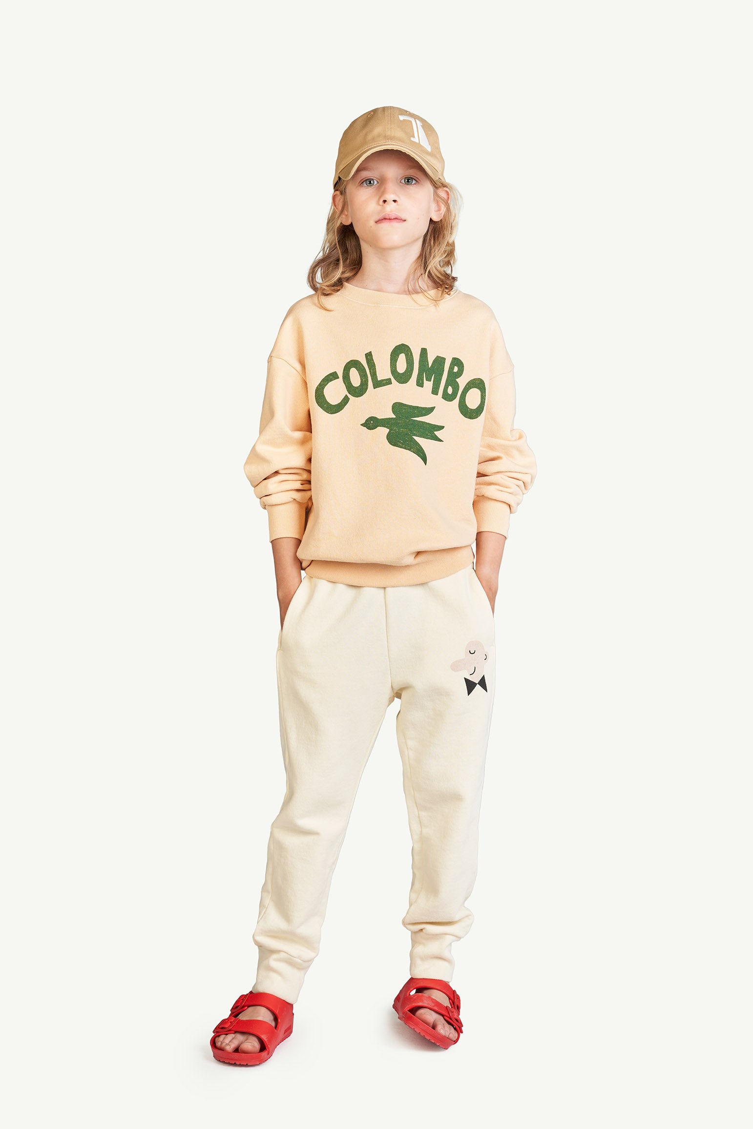 The Animals Observatory Elastic Hamster Kid's Baseball Cap Hat Beige White | BIEN BIEN bienbienshop.com