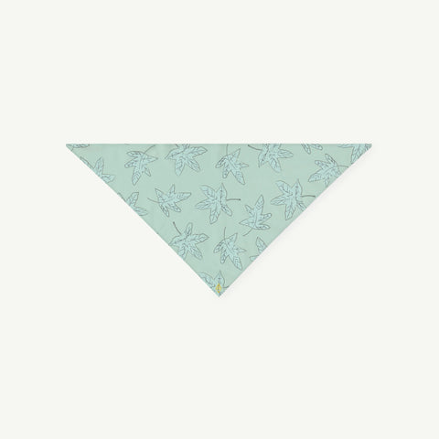 The Animals Observatory Ray Kid's Square Scarf Light Blue Leaf | BIEN BIEN  bienbienshop.com