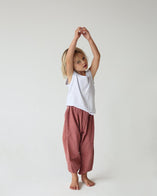 Summer & Storm Kid's Harem Pant Cotton Dusty Rose (Blush) | BIEN BIEN