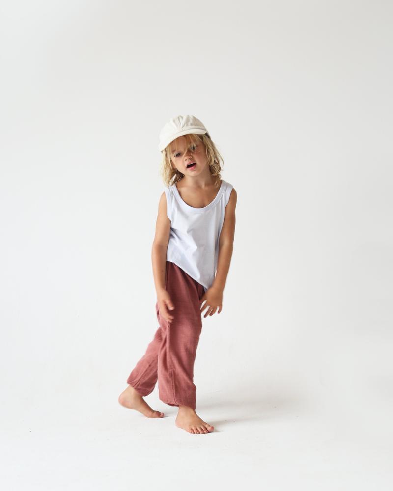 Summer & Storm Kid's Harem Pant Cotton Dusty Rose (Blush) | BIEN BIEN