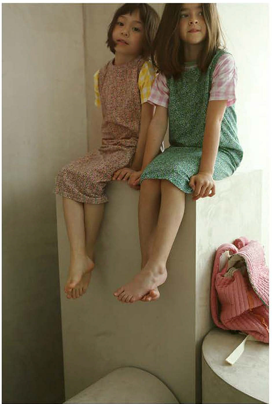 Tambere Kid's Tank Dress Green Floral Cotton | BIEN BIEN www.bienbienshop.com