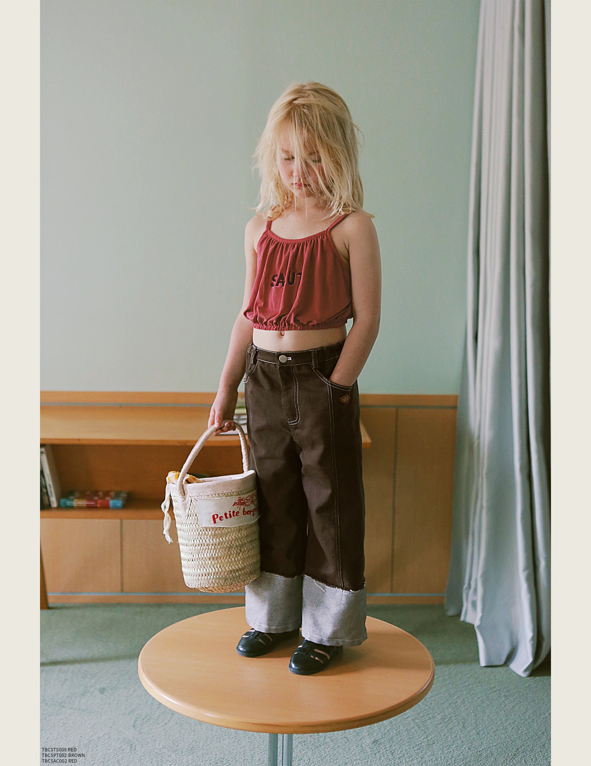 Tambere Iver Kid's Straight Wide Leg Jeans Brown Denim | BIEN BIEN bienbienshop