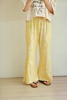 NEW Tambere Tuva Kid's Flared Trouser Tie Dyed Pale Yellow | BIEN BIEN bienbienshop.com