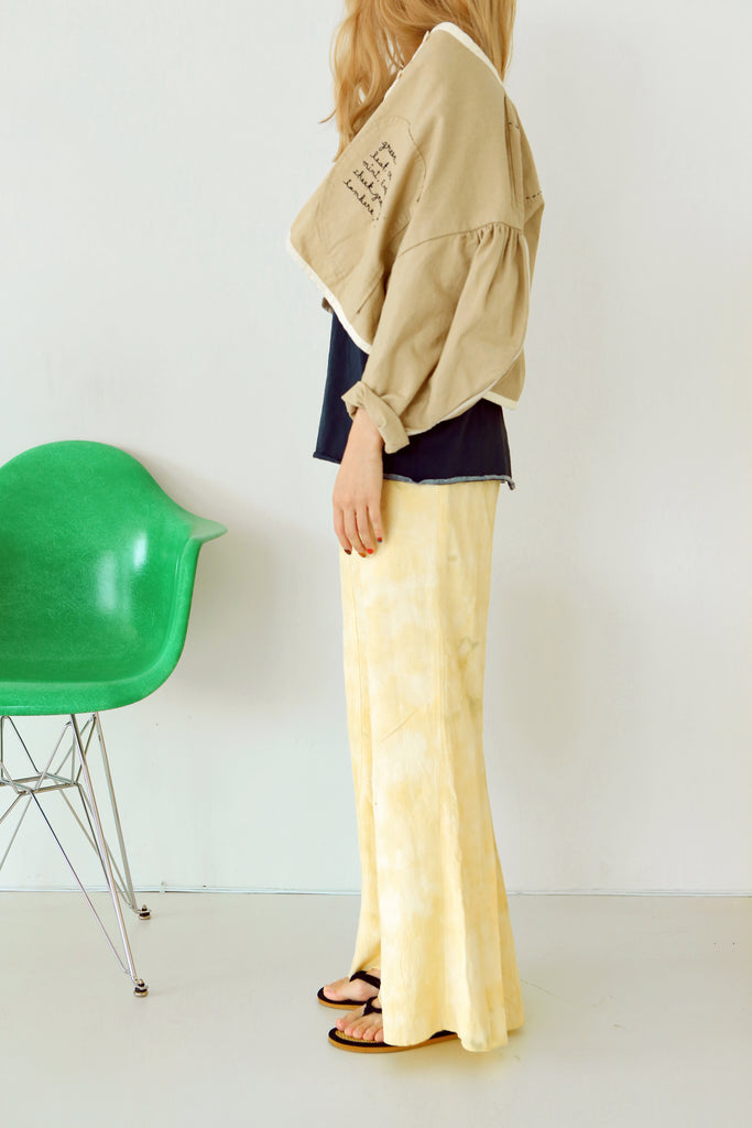 NEW Tambere Tuva Kid's Flared Trouser Tie Dyed Pale Yellow | BIEN BIEN bienbienshop.com