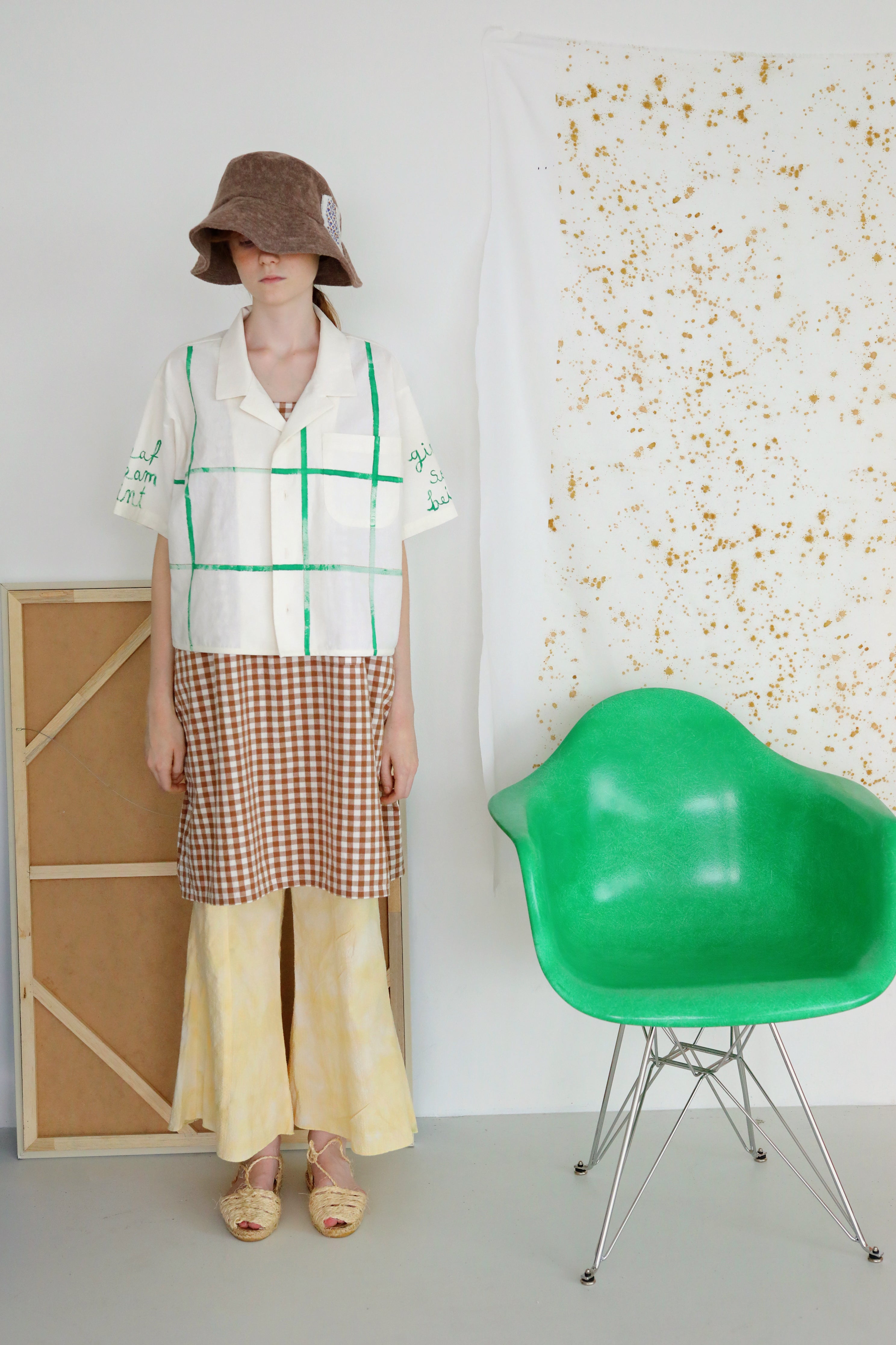 NEW Tambere Tuva Kid's Flared Trouser Tie Dyed Pale Yellow | BIEN BIEN bienbienshop.com