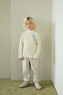 Tambere Ruth Kid's Color Blocked Loose Fit Jean Ivory Beige | BIEN BIEN bienbienshop.com