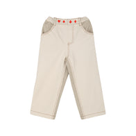 Tambere Ruth Kid's Color Blocked Loose Fit Jean Ivory Beige | BIEN BIEN bienbienshop.com