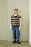 Tambere Ruth Kid's Color Blocked Loose Fit Jean Medium Wash Indigo | BIEN BIEN bienbienshop.com