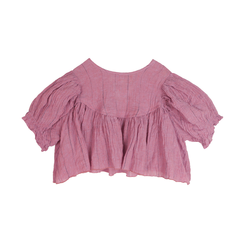 NEW Tambere Agnes Kid's Linen Blouse Pink | BIEN BIEN bienbienshop.com