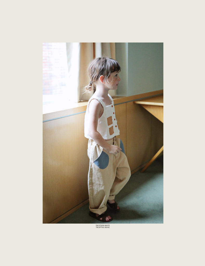 Tambere Hedda Kid's Cropped Tank Top White | BIEN BIEN bienbienshop