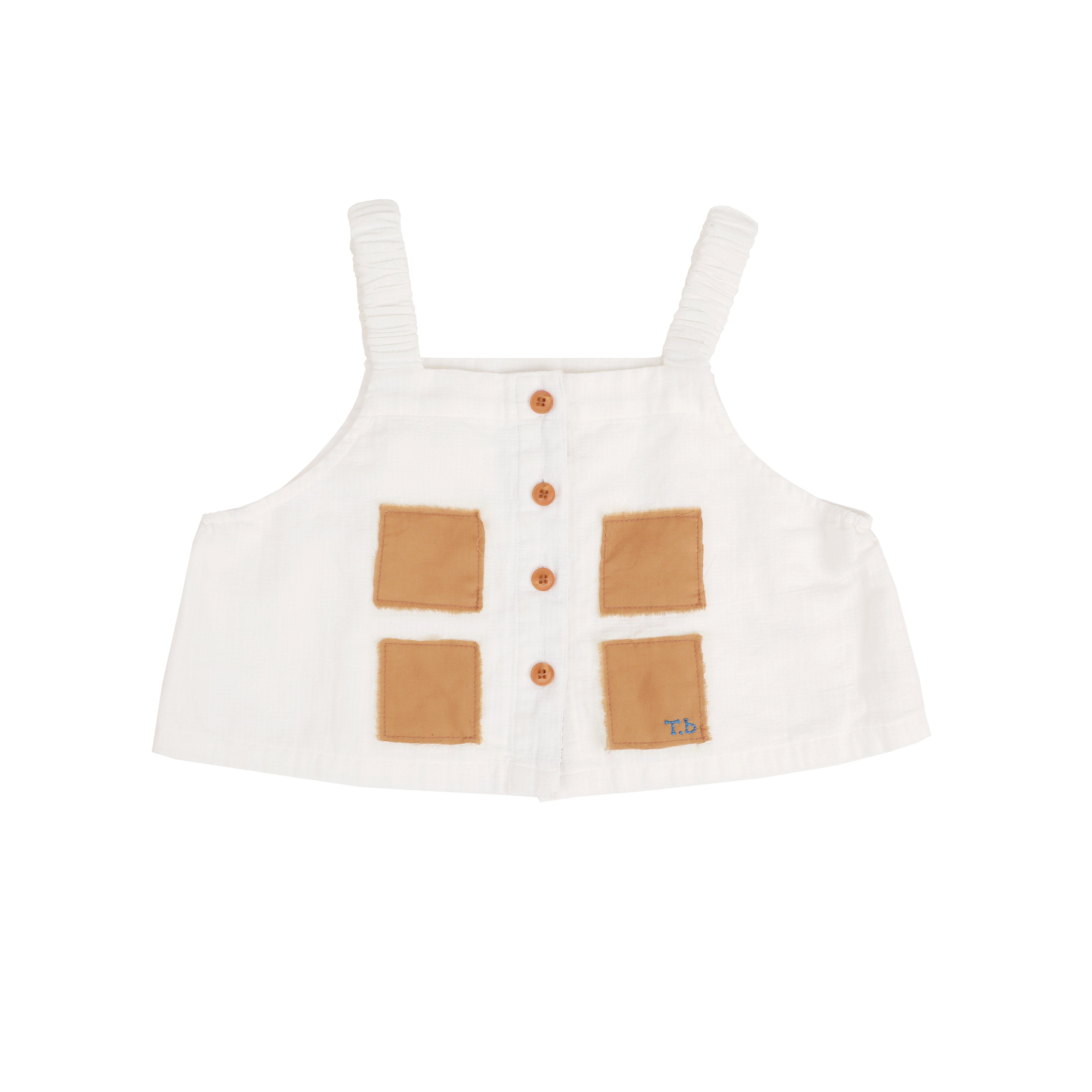 Tambere Hedda Kid's Cropped Tank Top White | BIEN BIEN bienbienshop